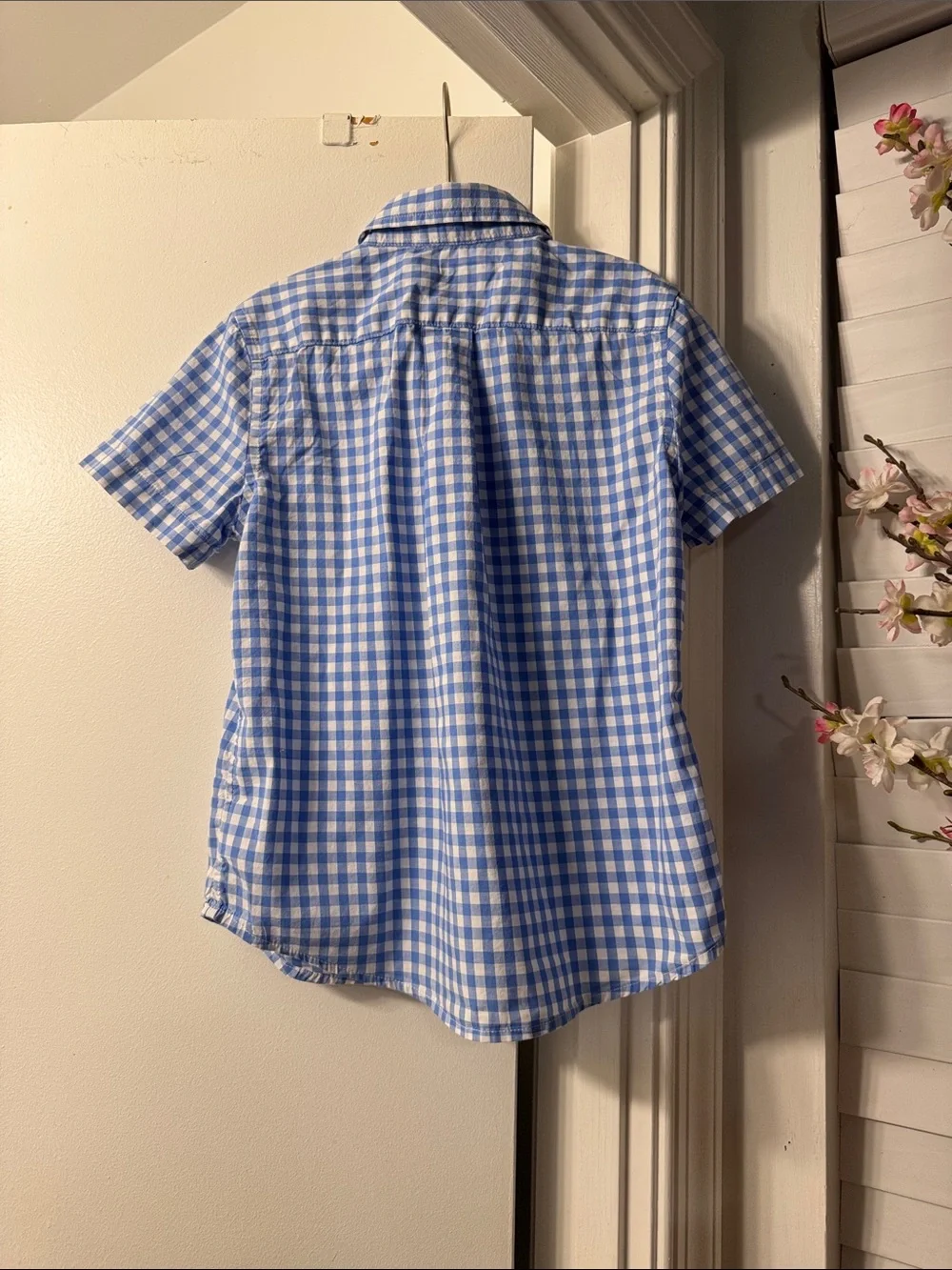 Ralph Lauren Blue & White Gingham Button-Down Shirt